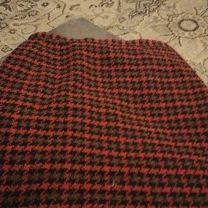 Red brown and black long skirt